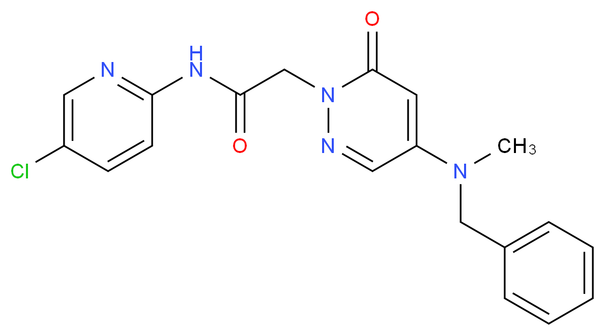 2-[4-[benzyl(methyl)amino]-6-oxo-1(6H)-pyridazinyl]-N-(5-chloro-2-pyridinyl)acetamide_Molecular_structure_CAS_)