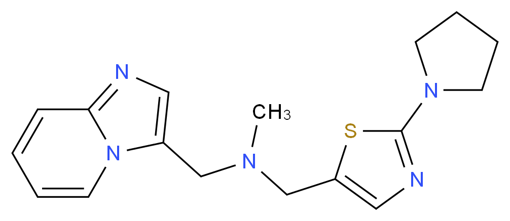(imidazo[1,2-a]pyridin-3-ylmethyl)methyl[(2-pyrrolidin-1-yl-1,3-thiazol-5-yl)methyl]amine_Molecular_structure_CAS_)