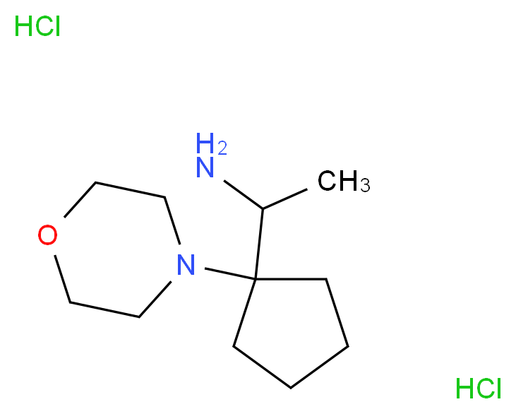1-[1-(morpholin-4-yl)cyclopentyl]ethan-1-amine dihydrochloride_Molecular_structure_CAS_)