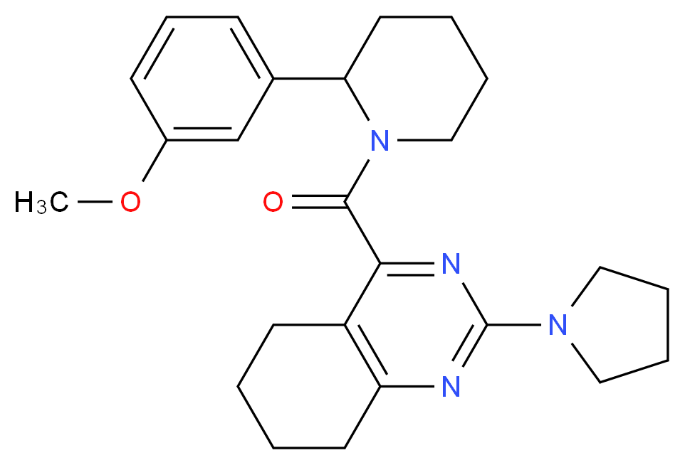 4-{[2-(3-methoxyphenyl)-1-piperidinyl]carbonyl}-2-(1-pyrrolidinyl)-5,6,7,8-tetrahydroquinazoline_Molecular_structure_CAS_)
