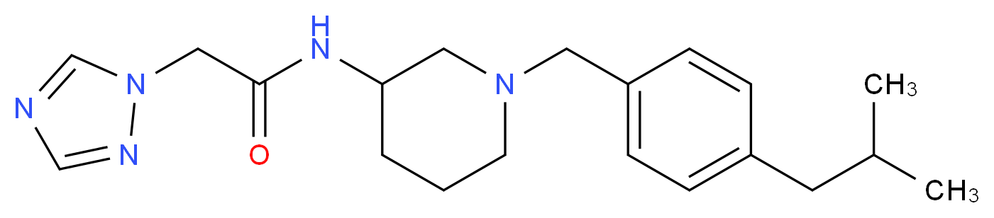 N-[1-(4-isobutylbenzyl)-3-piperidinyl]-2-(1H-1,2,4-triazol-1-yl)acetamide_Molecular_structure_CAS_)