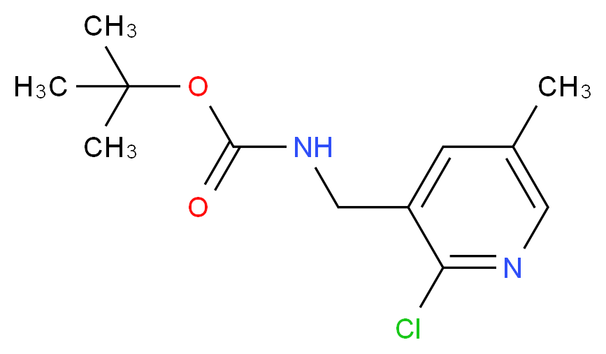 tert-Butyl (2-chloro-5-methylpyridin-3-yl)methylcarbamate_Molecular_structure_CAS_1203499-18-6)