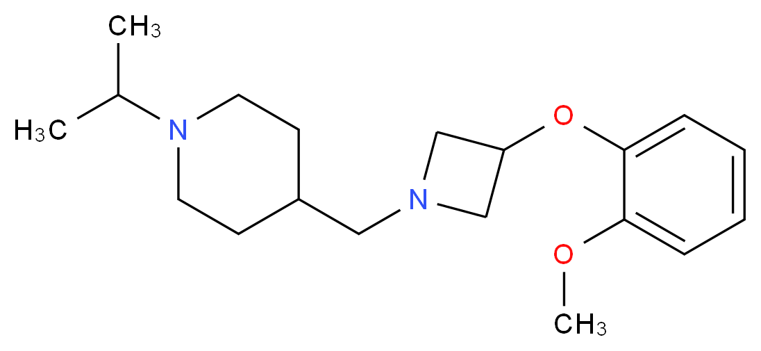 1-isopropyl-4-{[3-(2-methoxyphenoxy)-1-azetidinyl]methyl}piperidine_Molecular_structure_CAS_)