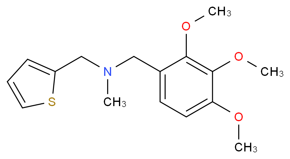N-methyl-1-(2-thienyl)-N-(2,3,4-trimethoxybenzyl)methanamine_Molecular_structure_CAS_)