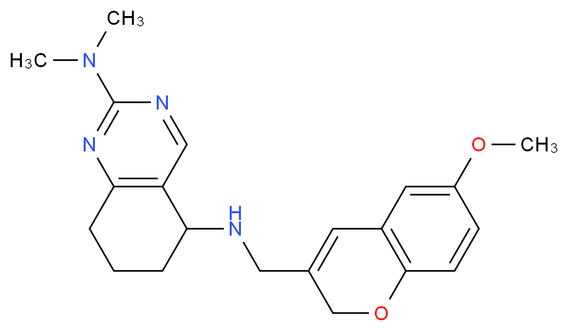 N~5~-[(6-methoxy-2H-chromen-3-yl)methyl]-N~2~,N~2~-dimethyl-5,6,7,8-tetrahydro-2,5-quinazolinediamine_Molecular_structure_CAS_)