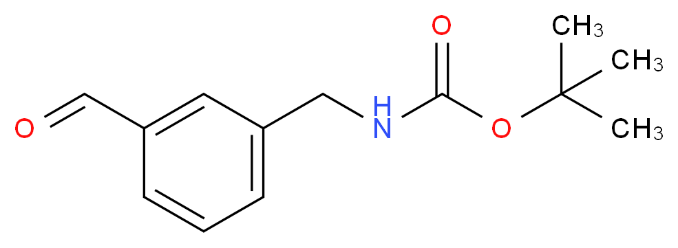 3-(Aminomethyl)benzaldehyde, N-BOC protected 90%_Molecular_structure_CAS_170853-04-0)