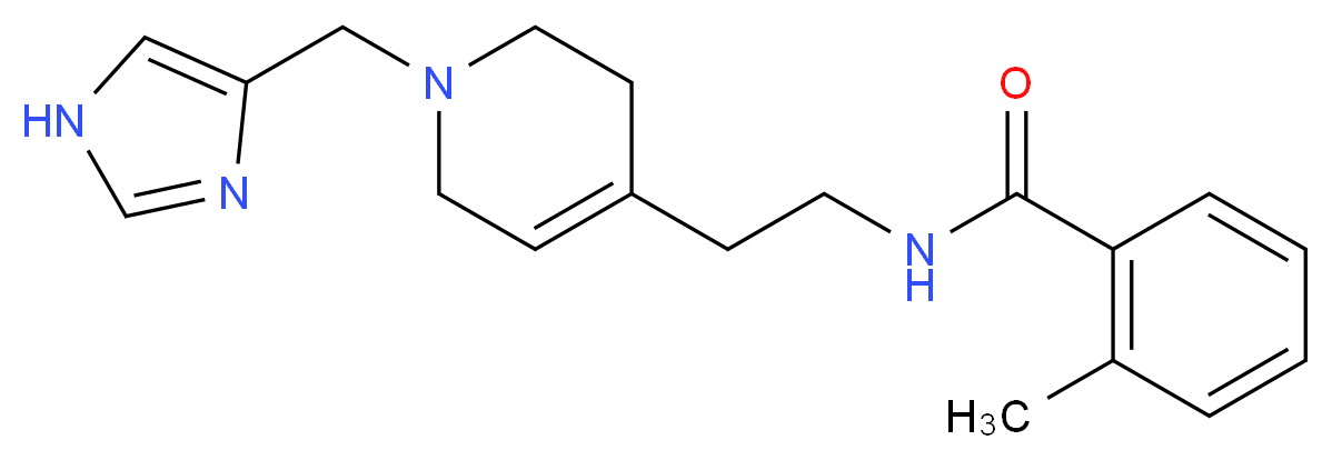 N-{2-[1-(1H-imidazol-4-ylmethyl)-1,2,3,6-tetrahydropyridin-4-yl]ethyl}-2-methylbenzamide_Molecular_structure_CAS_)