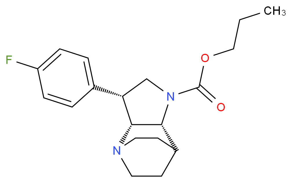 propyl (3R*,3aR*,7aR*)-3-(4-fluorophenyl)hexahydro-4,7-ethanopyrrolo[3,2-b]pyridine-1(2H)-carboxylate_Molecular_structure_CAS_)