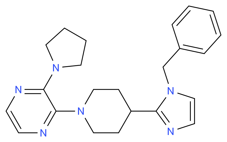 2-[4-(1-benzyl-1H-imidazol-2-yl)piperidin-1-yl]-3-pyrrolidin-1-ylpyrazine_Molecular_structure_CAS_)