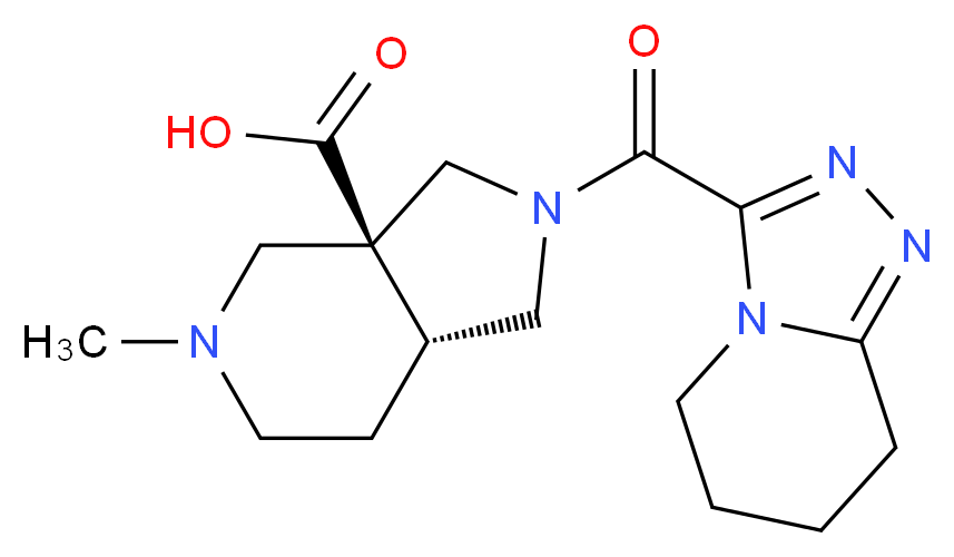 (3aS*,7aR*)-5-methyl-2-(5,6,7,8-tetrahydro[1,2,4]triazolo[4,3-a]pyridin-3-ylcarbonyl)octahydro-3aH-pyrrolo[3,4-c]pyridine-3a-carboxylic acid_Molecular_structure_CAS_)