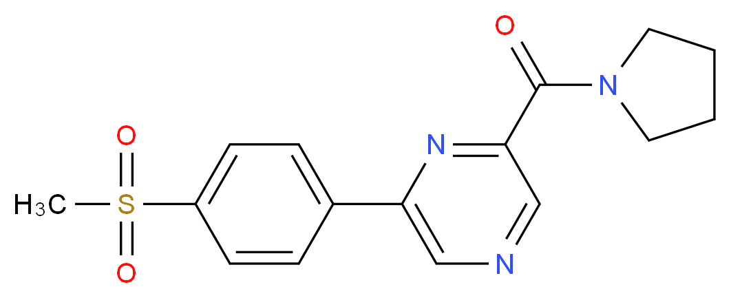 2-[4-(methylsulfonyl)phenyl]-6-(pyrrolidin-1-ylcarbonyl)pyrazine_Molecular_structure_CAS_)