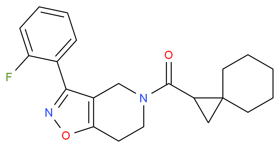 3-(2-fluorophenyl)-5-(spiro[2.5]oct-1-ylcarbonyl)-4,5,6,7-tetrahydroisoxazolo[4,5-c]pyridine_Molecular_structure_CAS_)