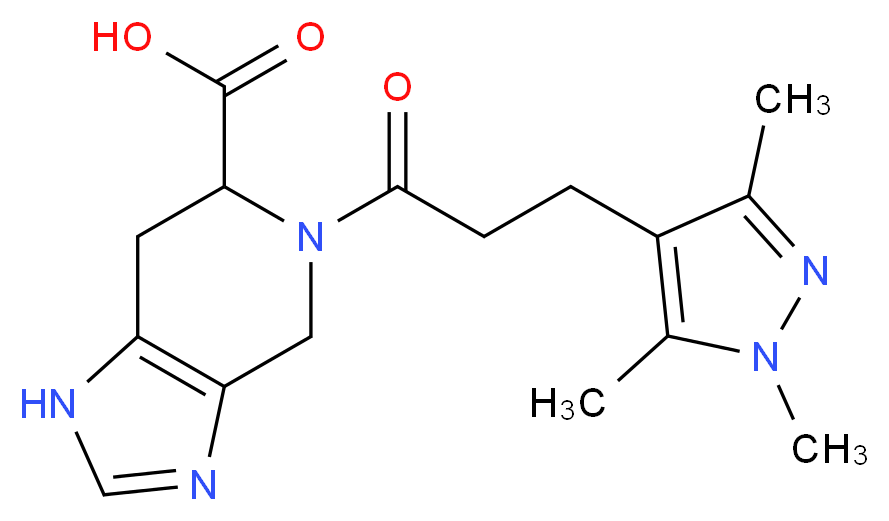 5-[3-(1,3,5-trimethyl-1H-pyrazol-4-yl)propanoyl]-4,5,6,7-tetrahydro-1H-imidazo[4,5-c]pyridine-6-carboxylic acid_Molecular_structure_CAS_)