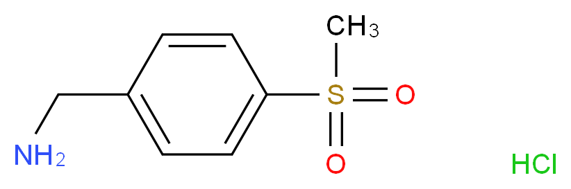 1-[4-(methylsulfonyl)phenyl]methanamine hydrochloride_Molecular_structure_CAS_4393-16-2)