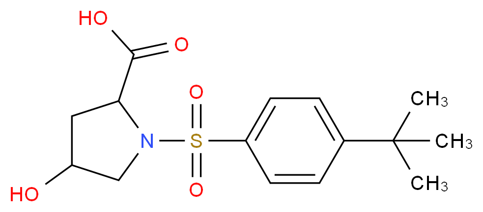 1-(4-tert-Butyl-benzenesulfonyl)-4-hydroxy-pyrrolidine-2-carboxylic acid_Molecular_structure_CAS_)