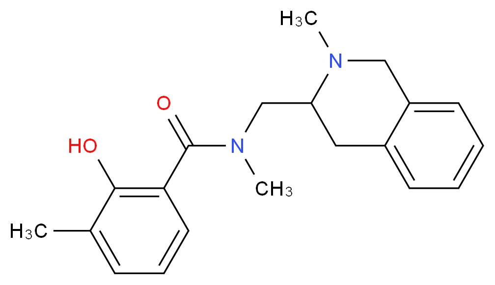 2-hydroxy-N,3-dimethyl-N-[(2-methyl-1,2,3,4-tetrahydro-3-isoquinolinyl)methyl]benzamide_Molecular_structure_CAS_)