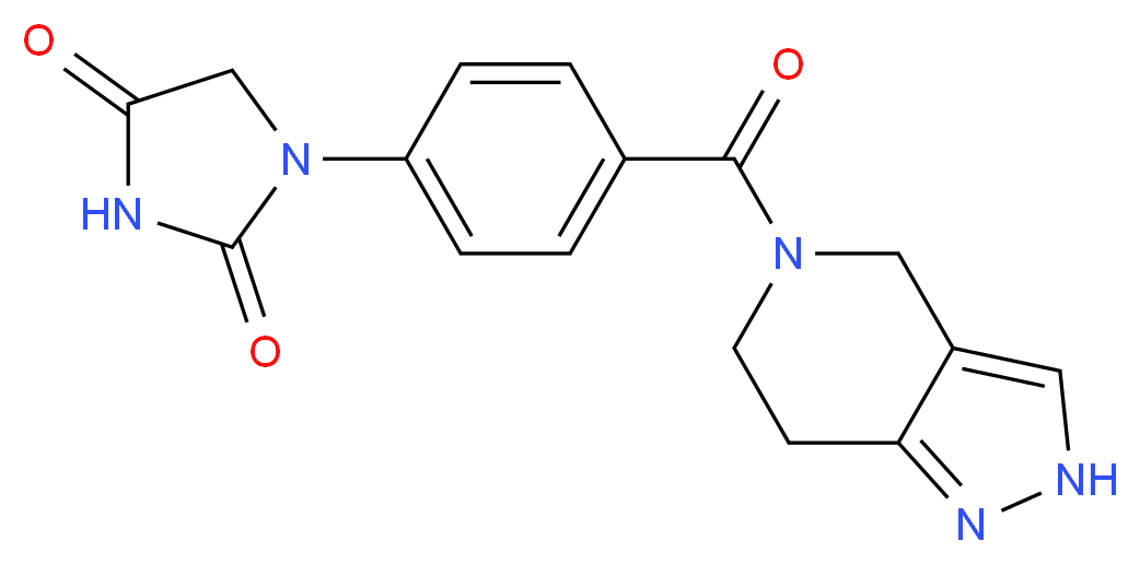 1-[4-(2,4,6,7-tetrahydro-5H-pyrazolo[4,3-c]pyridin-5-ylcarbonyl)phenyl]-2,4-imidazolidinedione_Molecular_structure_CAS_)