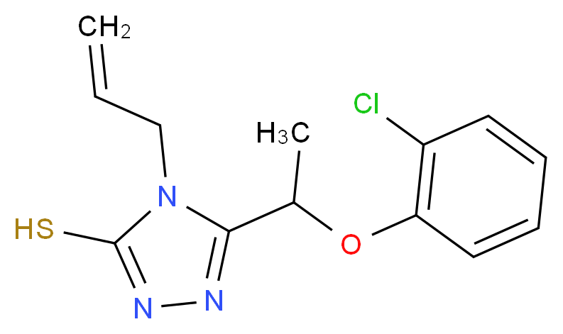 4-Allyl-5-[1-(2-chlorophenoxy)ethyl]-4H-1,2,4-triazole-3-thiol_Molecular_structure_CAS_)