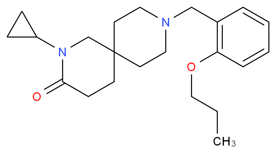 2-cyclopropyl-9-(2-propoxybenzyl)-2,9-diazaspiro[5.5]undecan-3-one_Molecular_structure_CAS_)