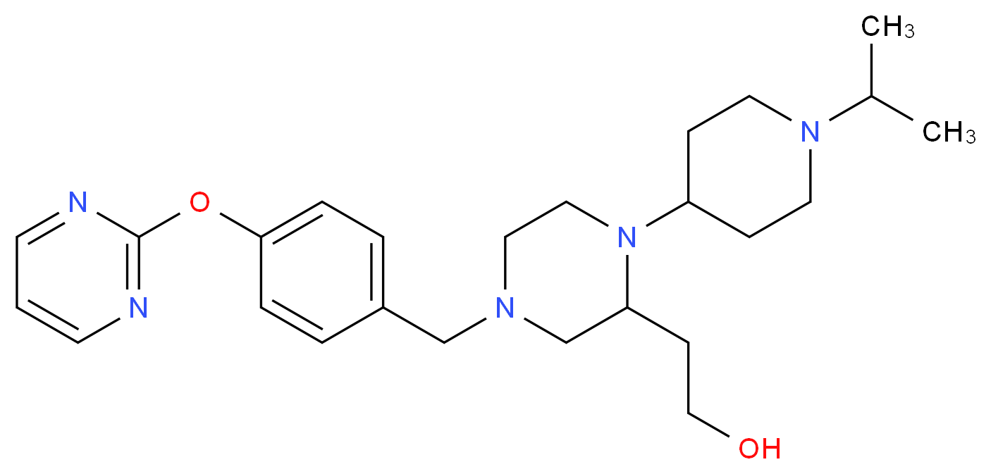 2-{1-(1-isopropyl-4-piperidinyl)-4-[4-(2-pyrimidinyloxy)benzyl]-2-piperazinyl}ethanol_Molecular_structure_CAS_)
