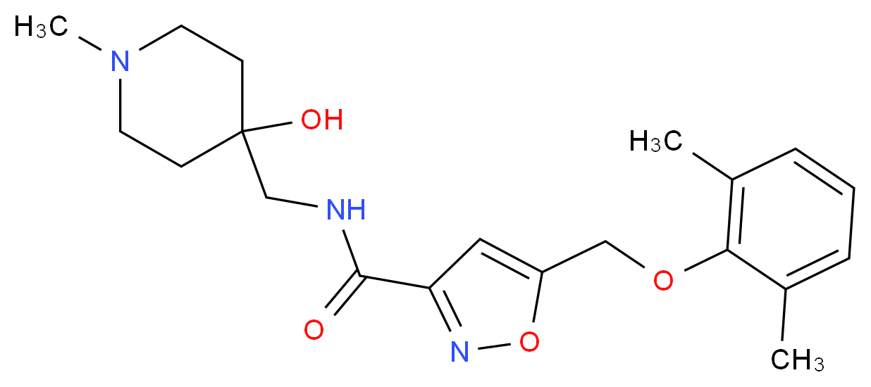5-[(2,6-dimethylphenoxy)methyl]-N-[(4-hydroxy-1-methylpiperidin-4-yl)methyl]isoxazole-3-carboxamide_Molecular_structure_CAS_)