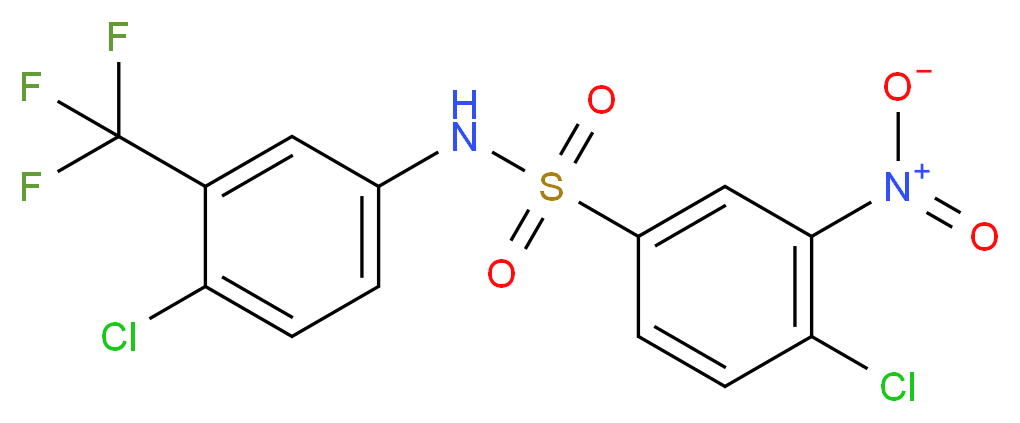 N1-[4-chloro-3-(trifluoromethyl)phenyl]-4-chloro-3-nitro-1-benzenesulphonamide_Molecular_structure_CAS_)