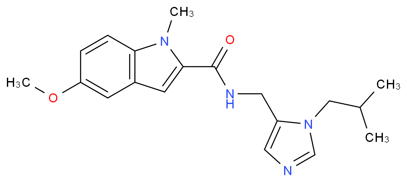 N-[(1-isobutyl-1H-imidazol-5-yl)methyl]-5-methoxy-1-methyl-1H-indole-2-carboxamide_Molecular_structure_CAS_)