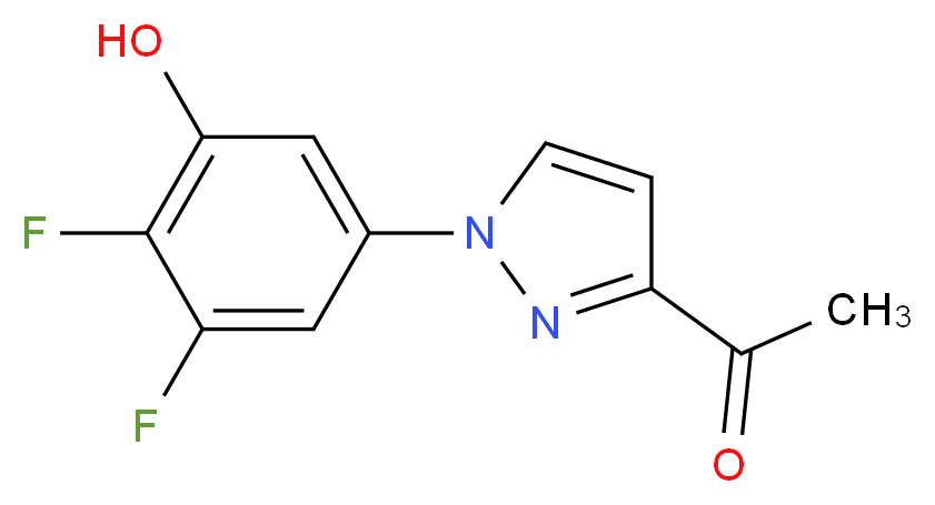 1-[1-(3,4-difluoro-5-hydroxyphenyl)-1H-pyrazol-3-yl]ethanone_Molecular_structure_CAS_)