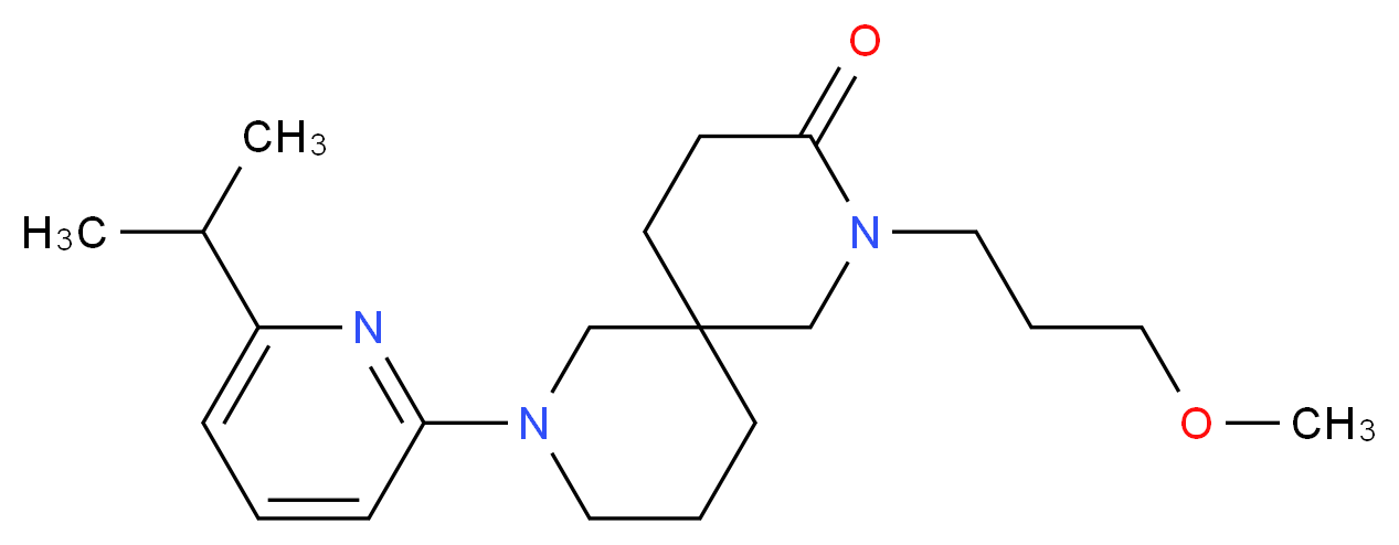 8-(6-isopropyl-2-pyridinyl)-2-(3-methoxypropyl)-2,8-diazaspiro[5.5]undecan-3-one_Molecular_structure_CAS_)