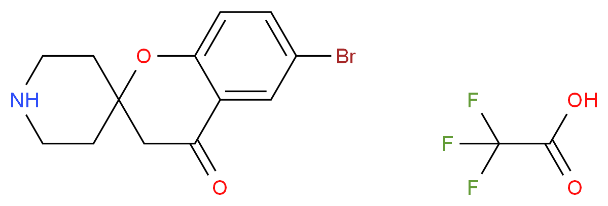 6-bromospiro[chromene-2,4'-piperidin]-4(3H)-one trifluoroacetate_Molecular_structure_CAS_690632-09-8)