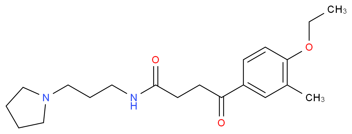 4-(4-ethoxy-3-methylphenyl)-4-oxo-N-(3-pyrrolidin-1-ylpropyl)butanamide_Molecular_structure_CAS_)