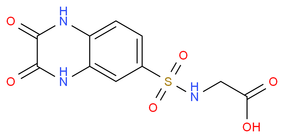 (2,3-Dioxo-1,2,3,4-tetrahydro-quinoxaline-6-sulfonylamino)-acetic acid_Molecular_structure_CAS_)