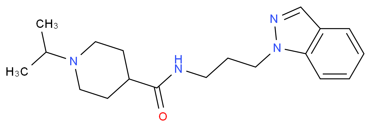 N-[3-(1H-indazol-1-yl)propyl]-1-isopropyl-4-piperidinecarboxamide_Molecular_structure_CAS_)