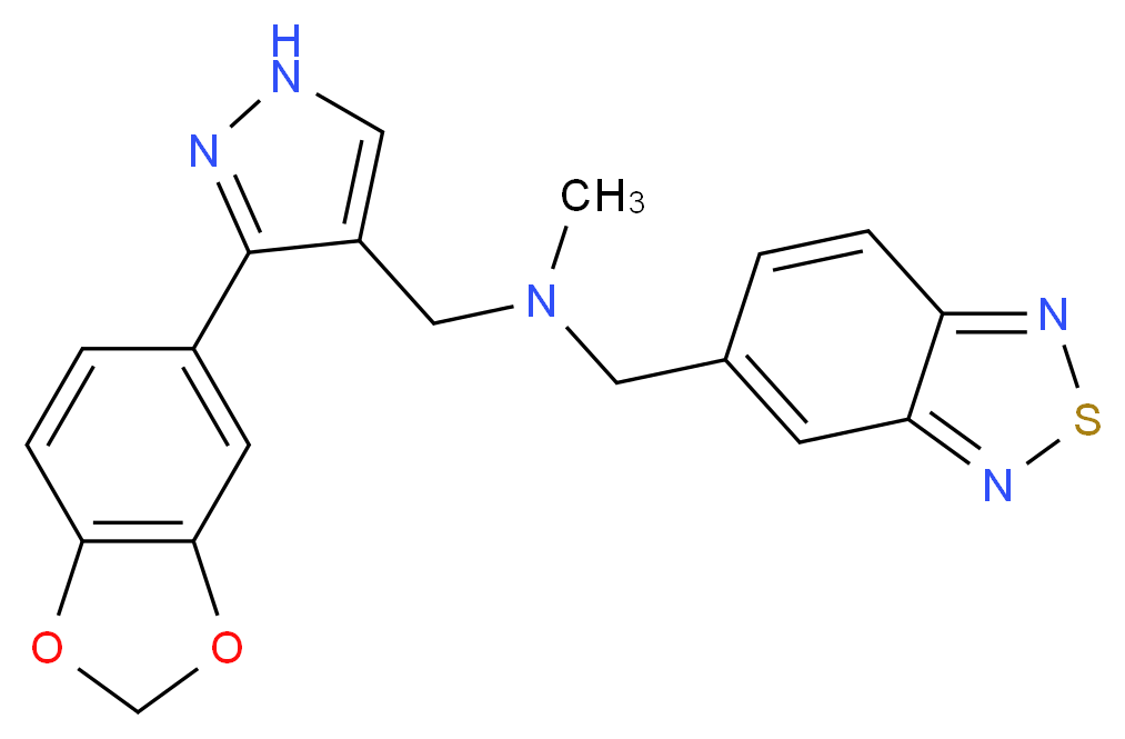 1-[3-(1,3-benzodioxol-5-yl)-1H-pyrazol-4-yl]-N-(2,1,3-benzothiadiazol-5-ylmethyl)-N-methylmethanamine_Molecular_structure_CAS_)
