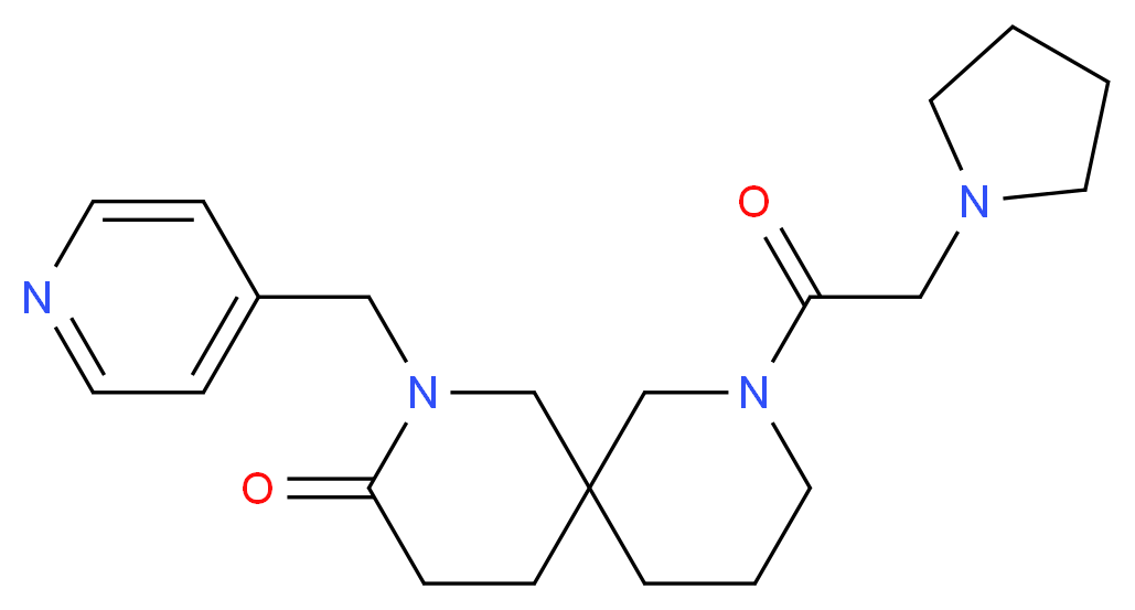 2-(4-pyridinylmethyl)-8-(1-pyrrolidinylacetyl)-2,8-diazaspiro[5.5]undecan-3-one_Molecular_structure_CAS_)