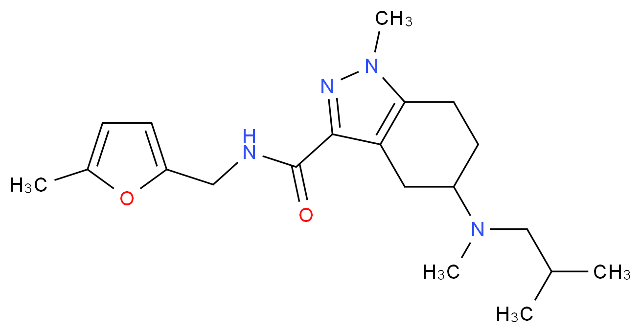 5-[isobutyl(methyl)amino]-1-methyl-N-[(5-methyl-2-furyl)methyl]-4,5,6,7-tetrahydro-1H-indazole-3-carboxamide_Molecular_structure_CAS_)