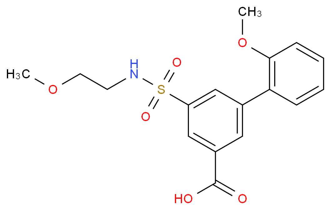 2'-methoxy-5-{[(2-methoxyethyl)amino]sulfonyl}biphenyl-3-carboxylic acid_Molecular_structure_CAS_)