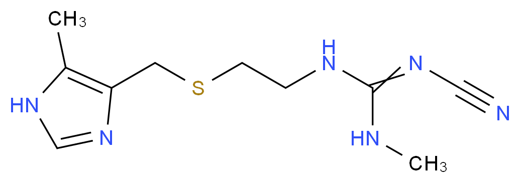 2-cyano-1-methyl-3-(2-(((5-methylimidazol-4-yl)methyl)thio)ethyl)guanidine_Molecular_structure_CAS_51481-61-9)