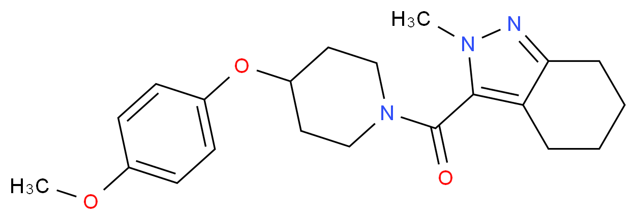 3-{[4-(4-methoxyphenoxy)-1-piperidinyl]carbonyl}-2-methyl-4,5,6,7-tetrahydro-2H-indazole_Molecular_structure_CAS_)