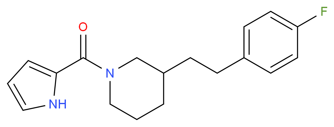 3-[2-(4-fluorophenyl)ethyl]-1-(1H-pyrrol-2-ylcarbonyl)piperidine_Molecular_structure_CAS_)