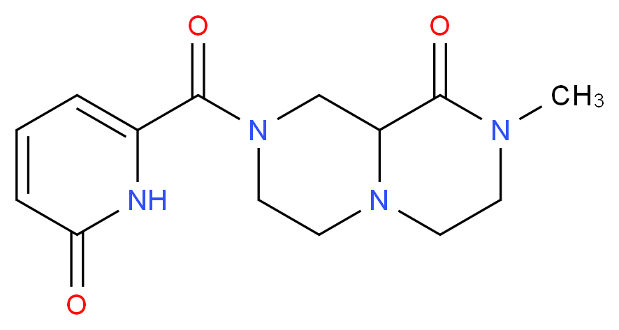 2-methyl-8-[(6-oxo-1,6-dihydropyridin-2-yl)carbonyl]hexahydro-2H-pyrazino[1,2-a]pyrazin-1(6H)-one_Molecular_structure_CAS_)