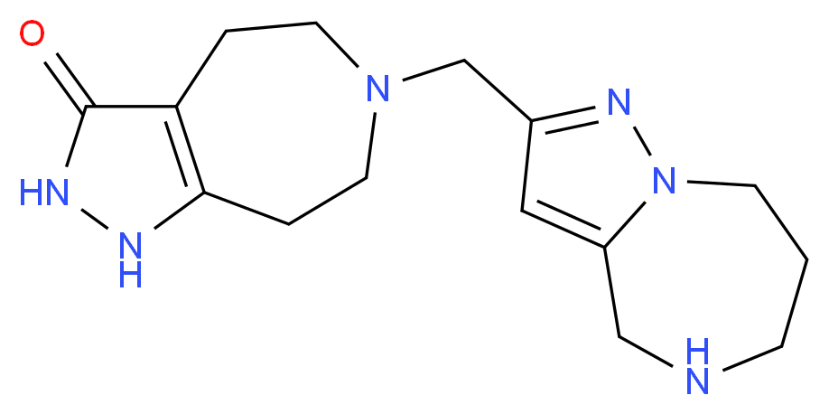 6-(5,6,7,8-tetrahydro-4H-pyrazolo[1,5-a][1,4]diazepin-2-ylmethyl)-1,4,5,6,7,8-hexahydropyrazolo[3,4-d]azepin-3(2H)-one_Molecular_structure_CAS_)
