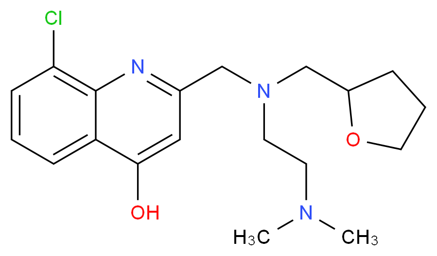 8-chloro-2-{[[2-(dimethylamino)ethyl](tetrahydrofuran-2-ylmethyl)amino]methyl}quinolin-4-ol_Molecular_structure_CAS_)