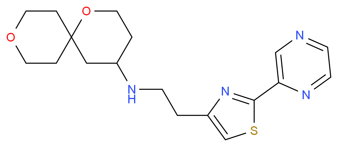 1,9-dioxaspiro[5.5]undec-4-yl[2-(2-pyrazin-2-yl-1,3-thiazol-4-yl)ethyl]amine_Molecular_structure_CAS_)