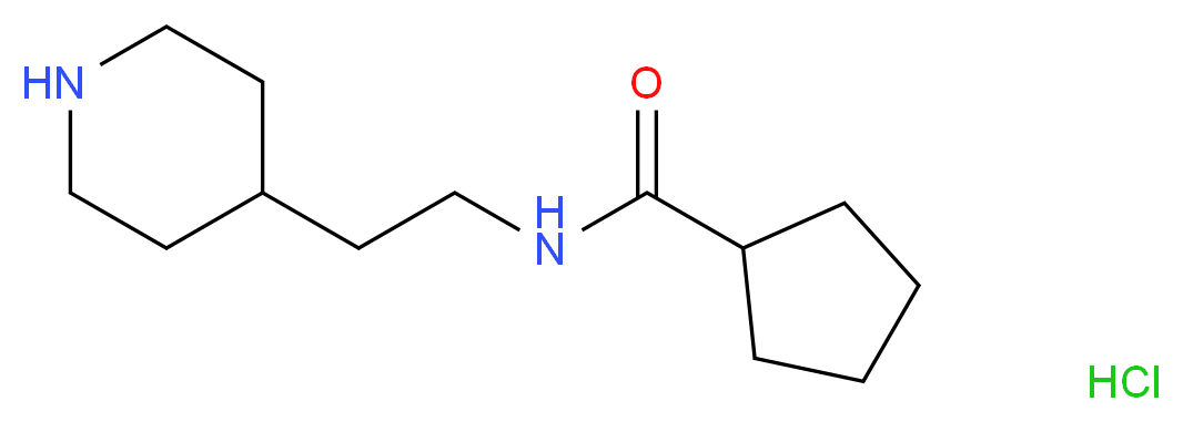 Cyclopentanecarboxylic acid (2-piperidin-4-yl-ethyl)-amide hydrochloride_Molecular_structure_CAS_)