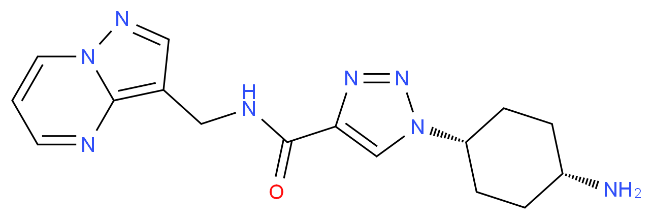 1-(cis-4-aminocyclohexyl)-N-(pyrazolo[1,5-a]pyrimidin-3-ylmethyl)-1H-1,2,3-triazole-4-carboxamide_Molecular_structure_CAS_)