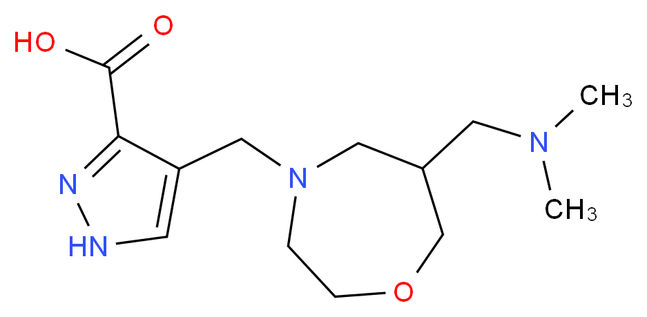 4-({6-[(dimethylamino)methyl]-1,4-oxazepan-4-yl}methyl)-1H-pyrazole-3-carboxylic acid_Molecular_structure_CAS_)