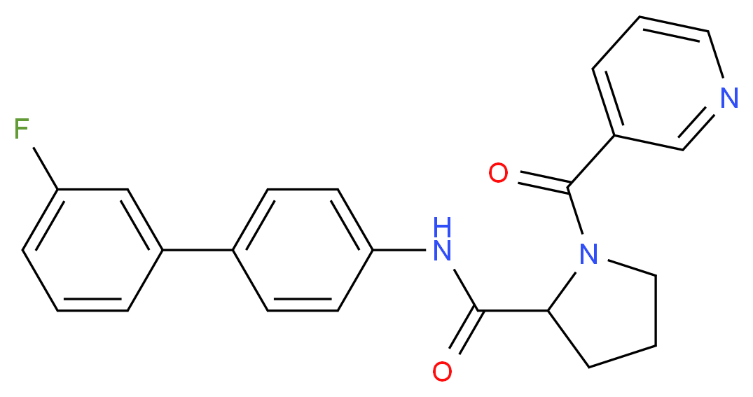 N-(3'-fluoro-4-biphenylyl)-1-(3-pyridinylcarbonyl)prolinamide_Molecular_structure_CAS_)