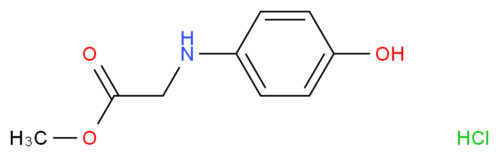 Methyl 2-((4-hydroxyphenyl)amino)acetate hydrochloride_Molecular_structure_CAS_113210-35-8)