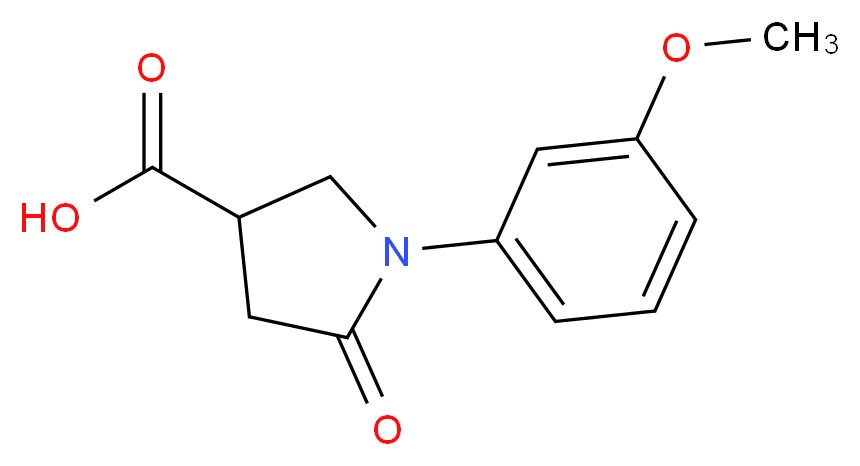 1-(3-Methoxyphenyl)-5-oxopyrrolidine-3-carboxylic acid_Molecular_structure_CAS_)
